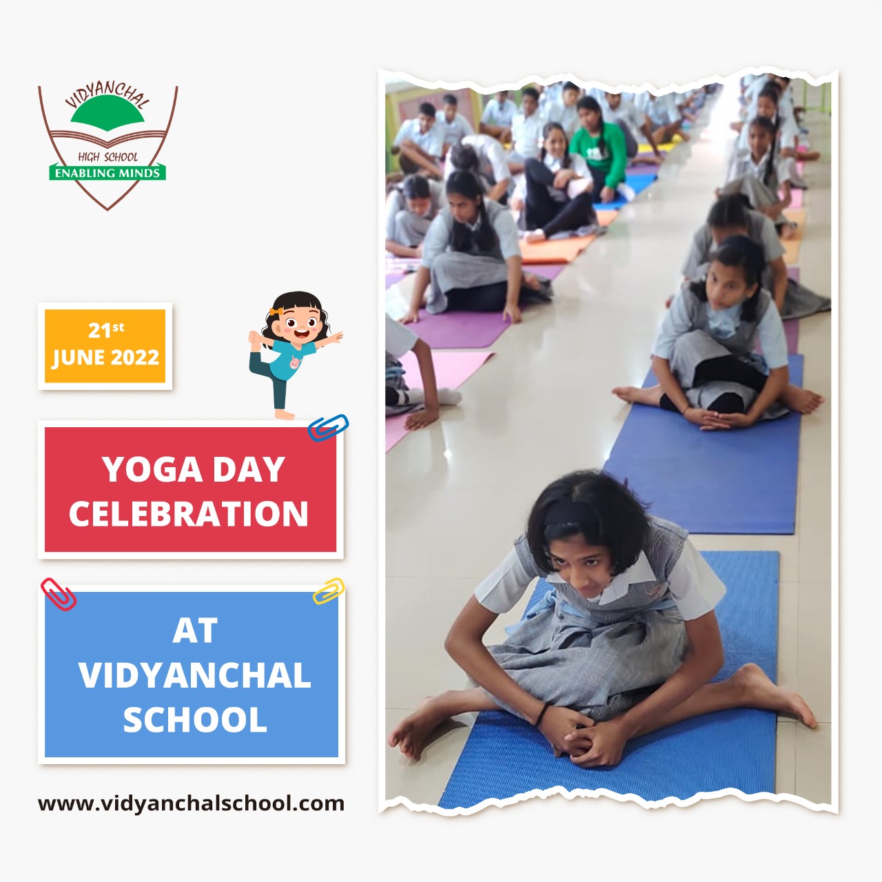 2022 Yoga day at Vidyanchal School Pune